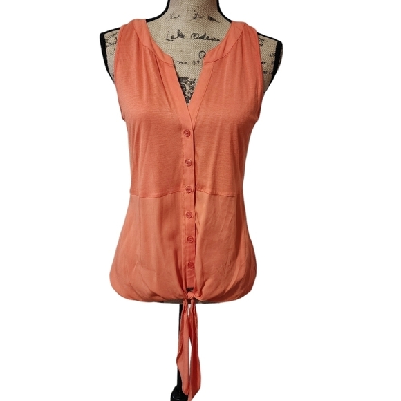 INC International Concepts Sleeveless Front Tie Blouse - Medium - Picture 2 of 6